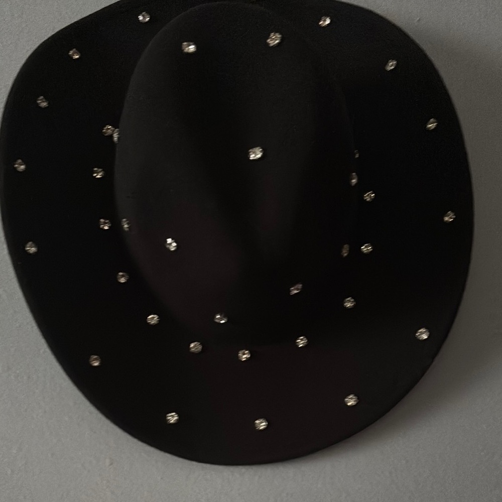 Black Studded Cowboy Hat